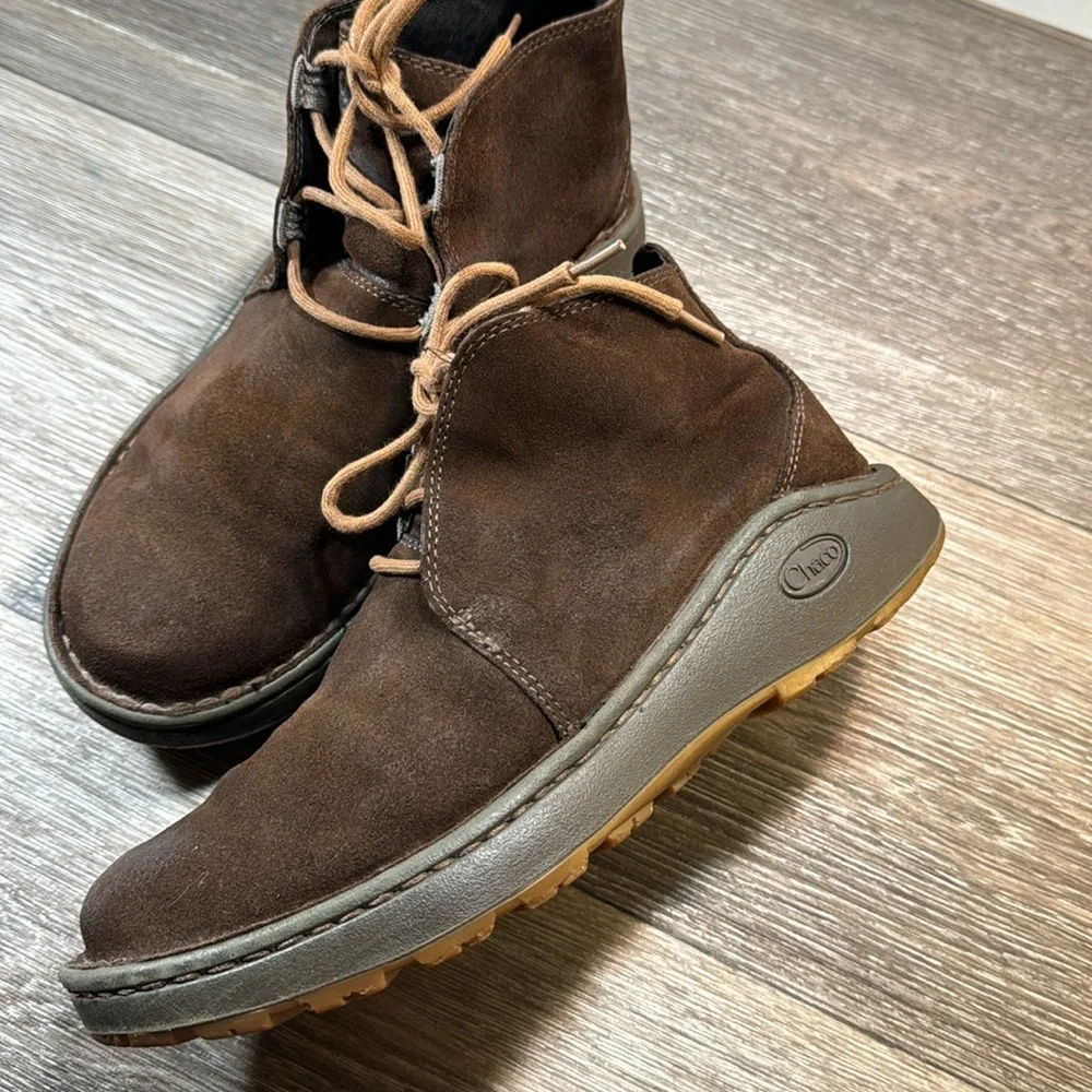 Chaco brown leather suede boots men’s size 8.5 (d94)